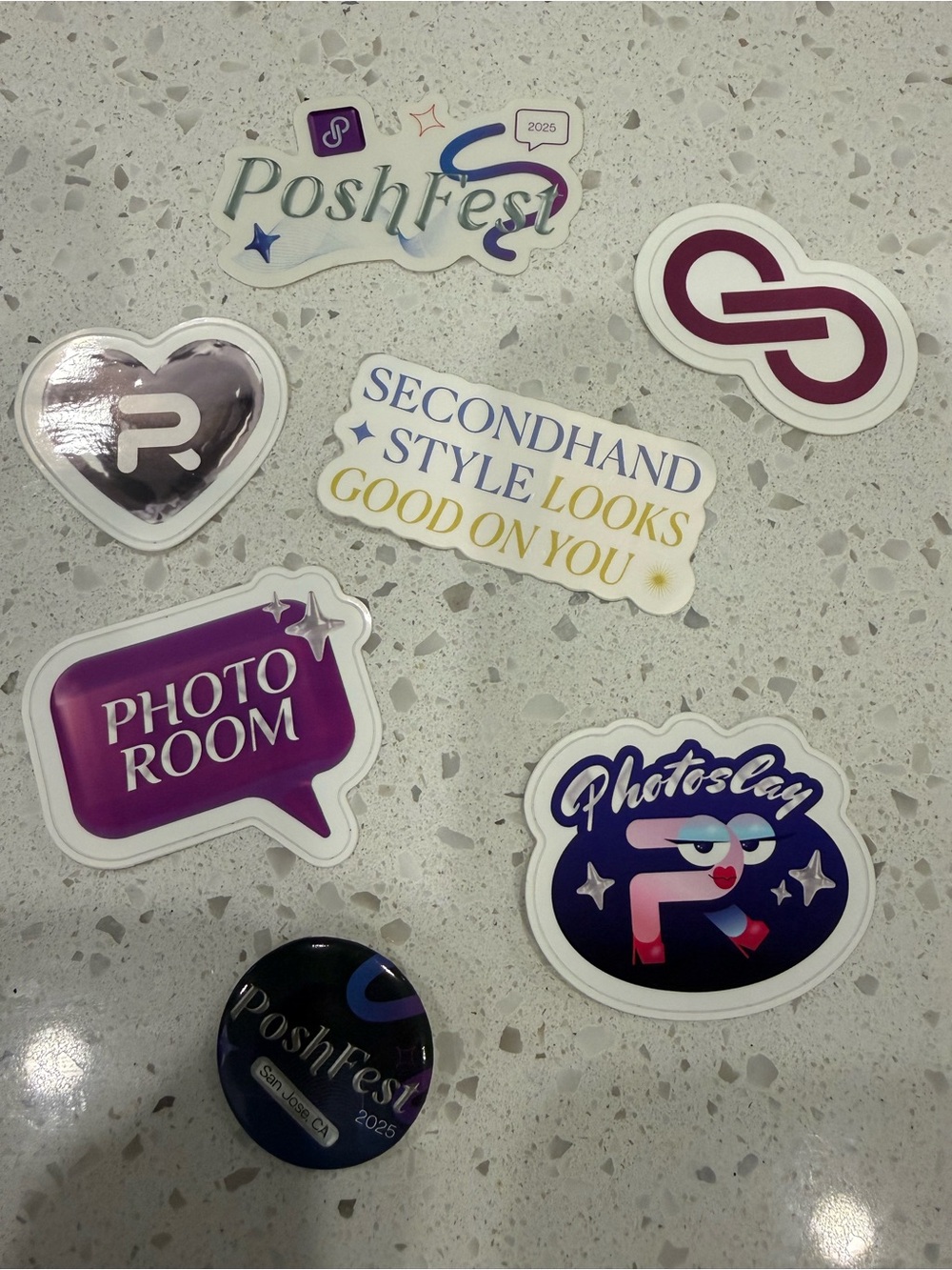 PoshFest Purple Sticker Set - San Jose 2025